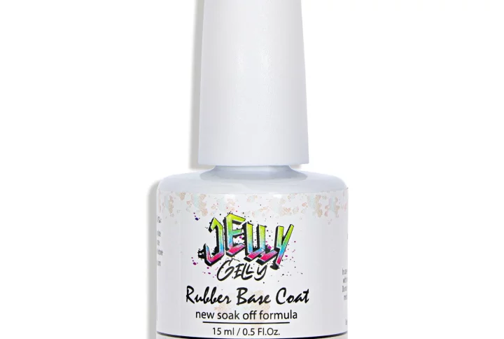 Jelly Gelly Rubber base coat – pink shimmer 15ml